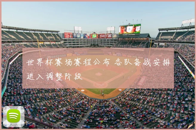 世界杯赛场赛程公布 各队备战安排进入调整阶段